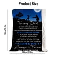 thumbnail image 4 of Fancy to My Dad from Daughter Flannel Fleece Throw Blanket 60"x50", Grateful Love Birthday Gift Throws Blankets, Happy Father's Day Present for Sofa, Super Cozy Lightweight Father Gifts Idea Style 4, 4 of 12