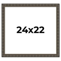 24x22 Frame Black Bamboo Solid Wood Picture Frame Width 1.5 Inches | Interior Frame Depth 0.5