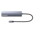 thumbnail image 3 of Estación Docking USB-C Manhattan 153959 Plata con Hub 6 en 1 Expandible, 3 of 6