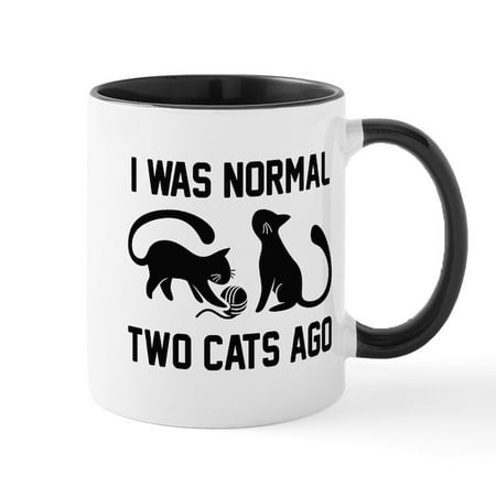 

CafePress - I Was Normal Two Cats Ago Mug - 11 oz Ceramic Mug - Novelty Coffee Tea Cup