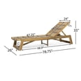thumbnail image 5 of Wood Chaise Lounge For Outdoor Relaxation In Yellow With Slat Back And Seat, 5 of 6