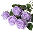 thumbnail image 3 of AFQH Artificial rose wedding decoration flower wall feel artificial fake flower, 3 of 9