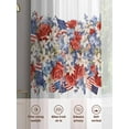 thumbnail image 6 of Blue Red 4th of July Sheer Curtains 108 Inch Length 2 Panels Set for Living Room/Bedroom, Independence Day Flowers Red Blue Curtain Sheers Drapes Rod Pocket Curtains Window Treatment Set 52''x108''x2, 6 of 7