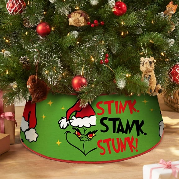 Christmas Tree Bottom Cover Decoration Christmas Tree Surround Cartoon Print Christmas Tree Bottom Base Decoration Tree Skirt