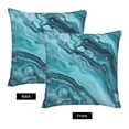 thumbnail image 4 of Multi-Size Linen Sofa Pillow Cover Invisible Zipper Open And Close Strong Use For Sofa Chair Garden Sofa Car Teal Marble_1 16"X16", 4 of 8