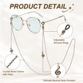 thumbnail image 3 of Cadenas para gafas Uxcell de 27.5 pulgadas, lanyard elegante con 2 anillos de silicona antideslizantes, cadena vintage para gafas de lectura, 3 of 7