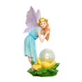 thumbnail image 4 of Accesorio de estatua de hadas para jardín exterior con luz solar para exteriores, lámpara de paisaje, adorno decorativo de artesanía elegante para, 4 of 8