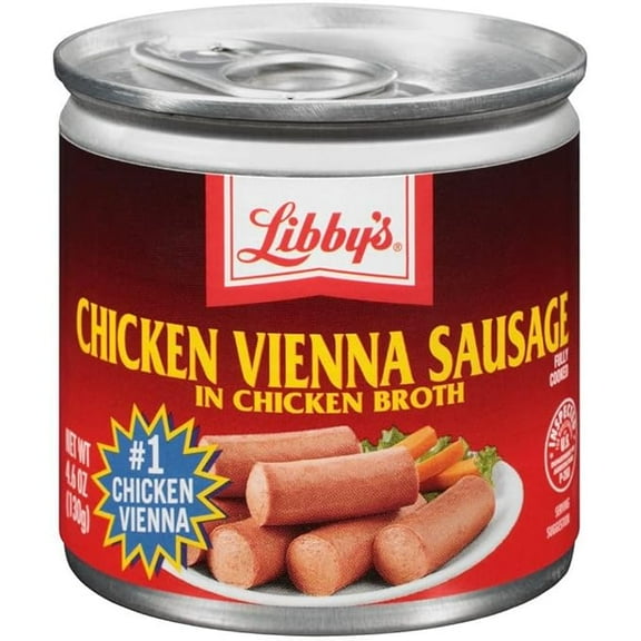 Libby's Chicken Vienna Sausage in Chicken Broth, Canned Sausage, 4.6 OZ ( Pack of 2 )