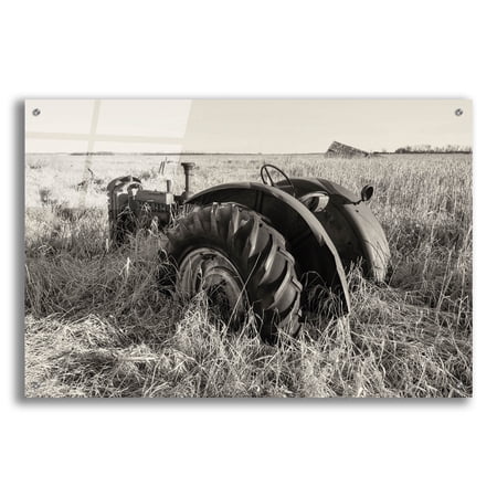 Epic Art 'Lost Farmstead On The Prairie 026' by Gordon Semmens Acrylic Glass Wall Art, 36" x 24"