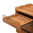 thumbnail image 3 of Elle Modern Nightstand with LED Lights, Charging Station, Bedside Table with 2 Drawers, Yellow, 3 of 9