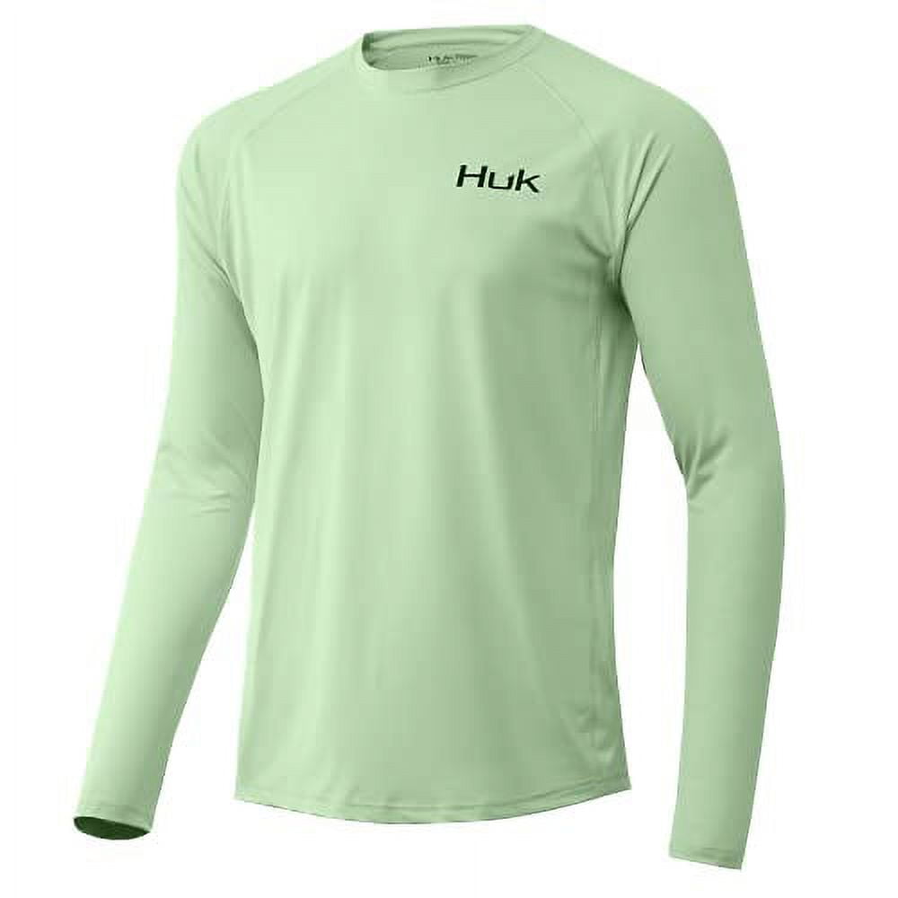 HUK Men's Standard Pursuit Long Sleeve Sun Protecting Fishing Shirt,  Outfitter-Ice Blue, 3X-Large 