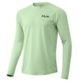 thumbnail image 2 of HUK Men's Pursuit Long Sleeve Sun Protecting Fishing Shirt, Tuna Badge-Key Lime (New Logo), Large, 2 of 3