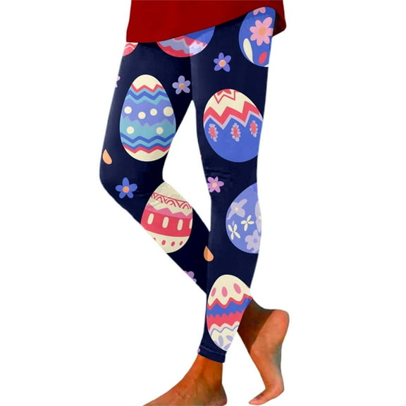 Women's Easter Print High Waisted Leggings Lift Exercise Leggings Yoga Pants