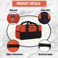 thumbnail image 4 of Bolsa para herramientas FASTECH, 14 pulgadas, boca ancha, impermeable, naranja, 4 of 7