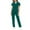 Green, variant on Scrubs Set for Women Nurse Uniform Loose Suit Stretch Top Drawstring Pants with Multi Pocket Nursing Uniform Set