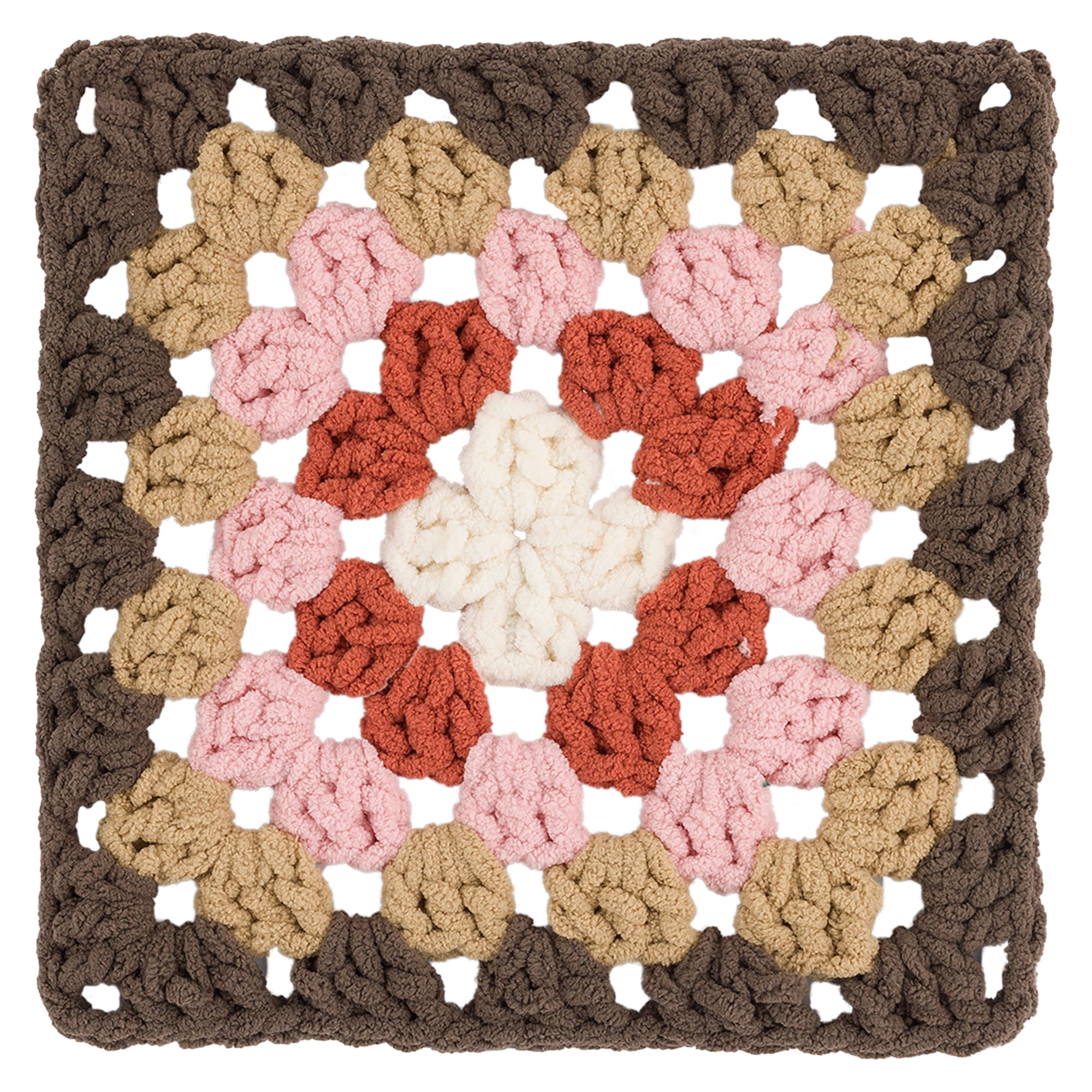 Bernat® All In One Blanket Granny™ #6 Super Bulky Polyester Yarn, Choco Berry 8.5oz/240g 178 Yds (2Pk)