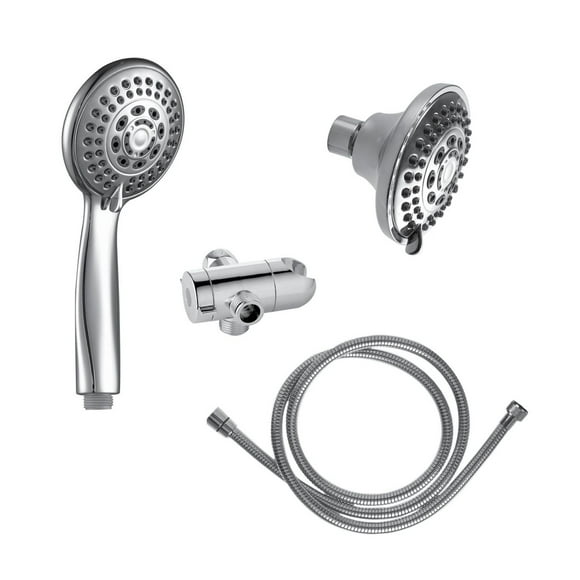 the akuaplus® - 3-Way combo hand shower and shower head 5 Settings.