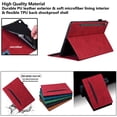 thumbnail image 3 of Allytechgroup Case for Samsung Galaxy Tab S9 FE+ / S9 FE Plus 12.4 inch with Pencil Holder Stand PU Leather Protective Case & Soft TPU Back Shell Shockproof Folio Wallet Cover with Card Slots, Red, 3 of 7