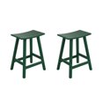 thumbnail image 2 of GARDEN 24" Inches Adirondack Plastic Outdoor Bar Stools (Set of 2), Dark Green, 2 of 7