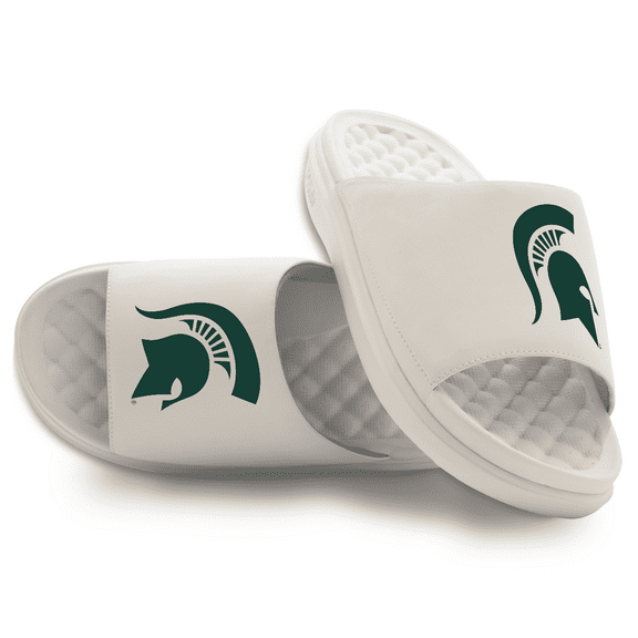 Youth ISlide Cream Michigan State Spartans Primary Motive Slide Sandals