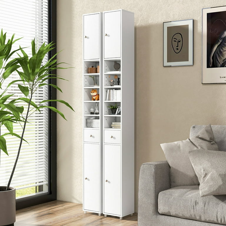 Tall slim bathroom sale cabinet 25cm wide
