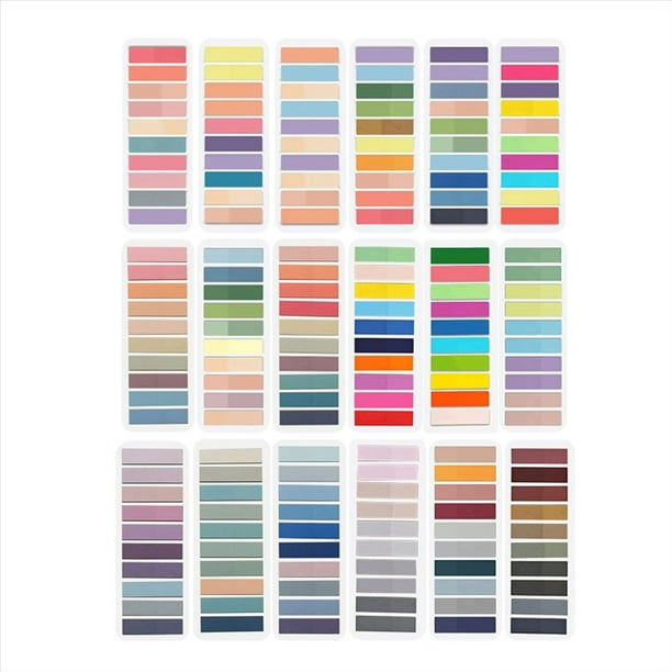 PestañAs de Libros de 180 Colores para Anotar, PestañAs Adhesivas, Notas Adhesivas Transparentes, Marcadores de PáGina Morandi para Cuadernos, (3600 Unidades)