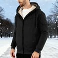 thumbnail image 4 of Zimjoy Mens Fleece Hooded Jacket Winter Zip Up Hoodies Jackets for Men Thermal Sherpa Jacket Casual Heavyweight Hooded Sweatshirts, Black L, 4 of 9