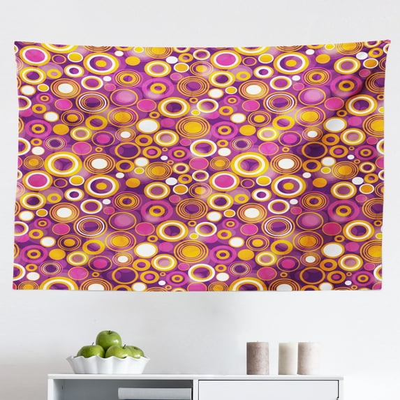 Paisley Tapestry, Fresh Flower Garden with Orchids Roses Jasmines and Butterflies in Abstract Design, Fabric Wall Hanging Decor for Bedroom Living Room Dorm, 2 Sizes, Multicolor, by Ambesonne
