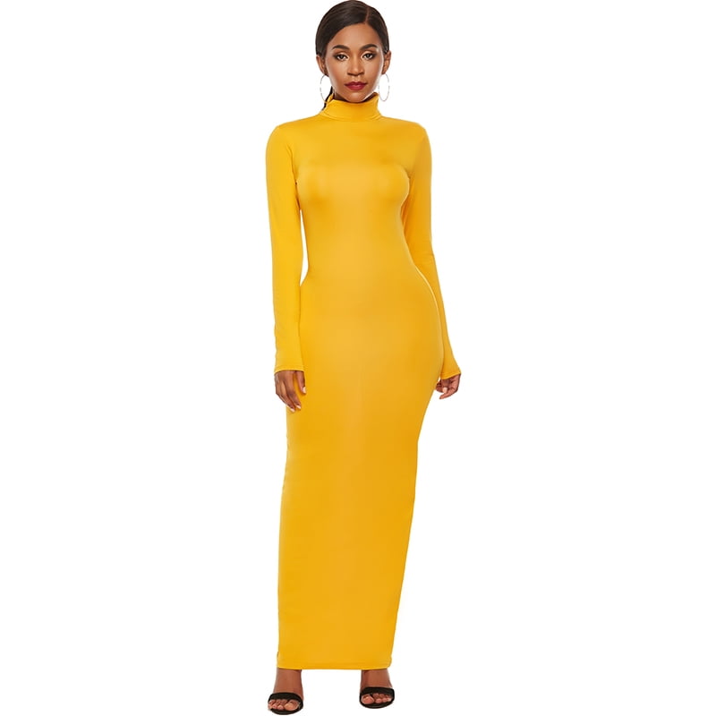 plus size turtleneck maxi dress