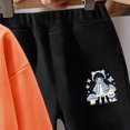 thumbnail image 6 of 5-6T Boys Girl Clothes Set Crewneck Sweatshirt Long Sleeve Tops + Jogger Pants Fall Winter Outfits 3T 4T 5T 6T 7T 8T 9T 10T Kids Orange Outfits, 6 of 7