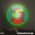 thumbnail image 2 of Handmadetneonsign Open Pho Neon Sign, Pho Led Light, Vietnamese Food Neon Light, Restaurant Wall Decor 66428, 2 of 5