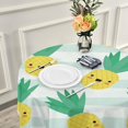 thumbnail image 5 of SKYSONIC Pineapple Tropical Round Tablecloth 60In,Table Cover Water Resistant Spill Proof Large Table Cover for Indoor & Outdoor Family Gathering Dinner, Hotel, BBQ, 5 of 7