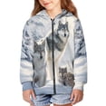 thumbnail image 5 of chaqlin Wolf Hoodies for Boys Girls Trendy Y2K Full-Zip Hoodie Winter Long Sleeve Zipper Sweatshirt Kids Hooded Jacket with Pockets Size 14-16, 5 of 7