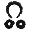 thumbnail image 1 of Diadema para lavarse la cara, 2 unidades, muñequeras de poliéster suave, juego de bandas para el cabello, 1 of 14