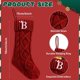 thumbnail image 3 of Medias navideñas con iniciales, 45 cm, grandes, bordadas, con monograma, de punto cable, para la familia, regalos para fiestas navideñas y decoración para chimenea., 3 of 7