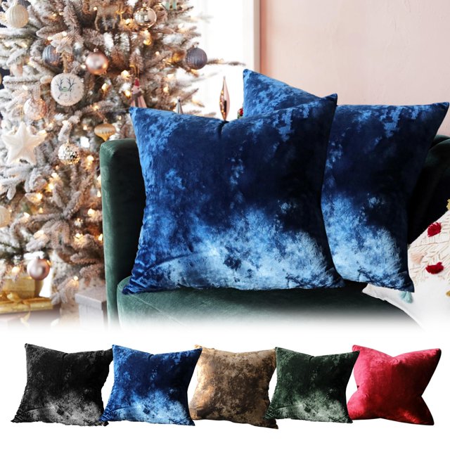 Funda de Cojín Decorativa de Terciopelo Verde de 45X45 Cm | Funda de Cojín de Terciopelo Suave y Cristal para Sofá o Cama | Elegante Diseño Europeo | Cremallera Oculta | Ideal para Regalo | 1 Unidad