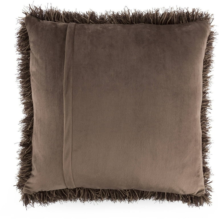 Oversized Floor Or Throw Pillow Square Luxury Plush- Shag Faux Fur