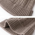 thumbnail image 3 of SuTry Women's Fashion Color Blocking Plus Velvet Woolen Yarn Hat with Neck Scarf Color Blocking Adds Visual Velvet Winter Looks(Khaki#1,Free Size), 3 of 5
