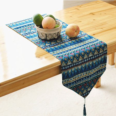 Reversible Bohemian Mediterranean Tassel Tablecloth Cotton Table Runner Mat Deco Walmart Canada