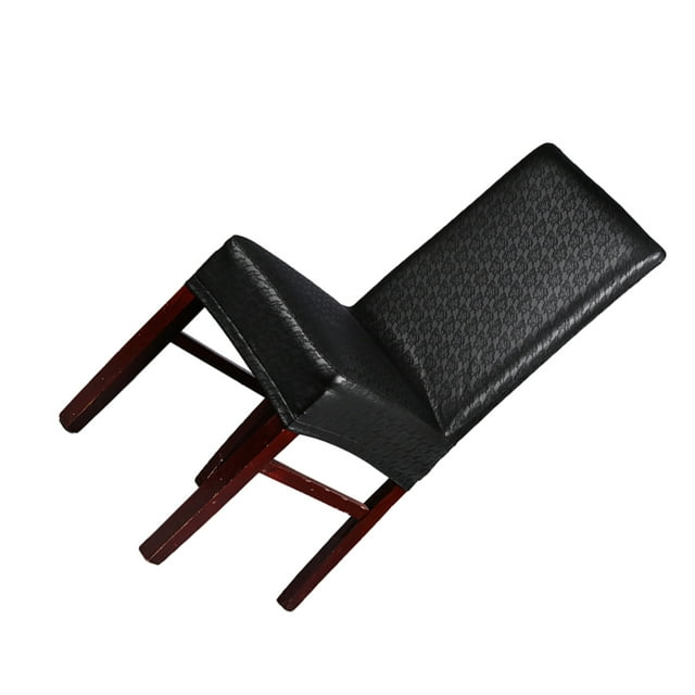 Yuarrent Agregue un toque de elegancia al área del comedor con estas fundas para sillas Fundas para sillas impermeables y a prueba de aceite Conjuntos de muebles de sala de estar encaje negro