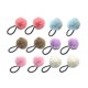 thumbnail image 2 of 12pcs Pom Ball Hair Ties, Fluffy Poms Ponytail Holders Velvet Elastic Hair Accessories For Women Girl, 2 of 2