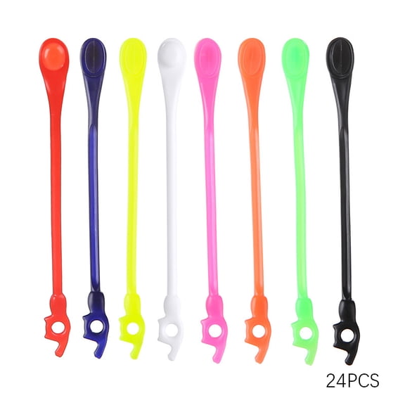 TUWAFE 24 Pcs Lazy Tying-Free Elastic Shoelaces, Laces Special No Tie Rubber, for Kids and Adults