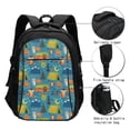 thumbnail image 3 of Daiia Animals In Camping Pattern USB Charging Backpack for Men and Women, Anti-Theft Backpack,Travel Backpack,School Backpack,College Backpack,Laptop Backpack, 3 of 7