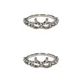 thumbnail image 3 of Jumpingount Anillo de diamantes de imitación Accesorio de moda Cuerpo Adornar Bowknot Anillos Dorado Type1 NO1, 3 of 6