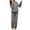 Gray, variant on Bovxnpu Pajamas for Women Set Loungewear Set, Womens Fall Winter 2 Piece Fleece Pajamas Set Long Sleeve Pullover Soft Padded Pajamas Top and Long Pajama Pants Home Clothes