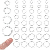 240 Pcs 4 Sizes 925 Sterling Silver Open Jump Rings 3/4/5/6mm Assorted Size Jewelry Connector Ring Circle Clasp Jewelry Repair Kits