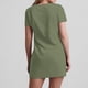 thumbnail image 3 of Vestido Corto de Verano de Moda de Color Sólido Vestido Casual de Cuello en V de Manga Corta, Desgaste Ligero de Poliéster para las Mujeres, Lavado de Manos, 3 of 7