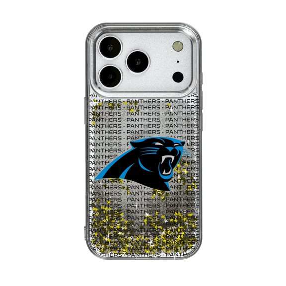 Carolina Panthers iPhone Text Backdrop Design Glitter Case