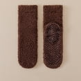 thumbnail image 2 of Lumtrix Mens Fuzzy Socks Fluffy Warm Slipper Socks Non Slip Grippy Thick House Socks For Winter, Gifts Coffee One Size, 2 of 7