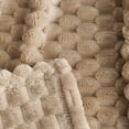 thumbnail image 5 of Better Homes & Gardens Textured Velvet Plush Soft Throw Blanket,  Papyrus Beige, 5 of 9